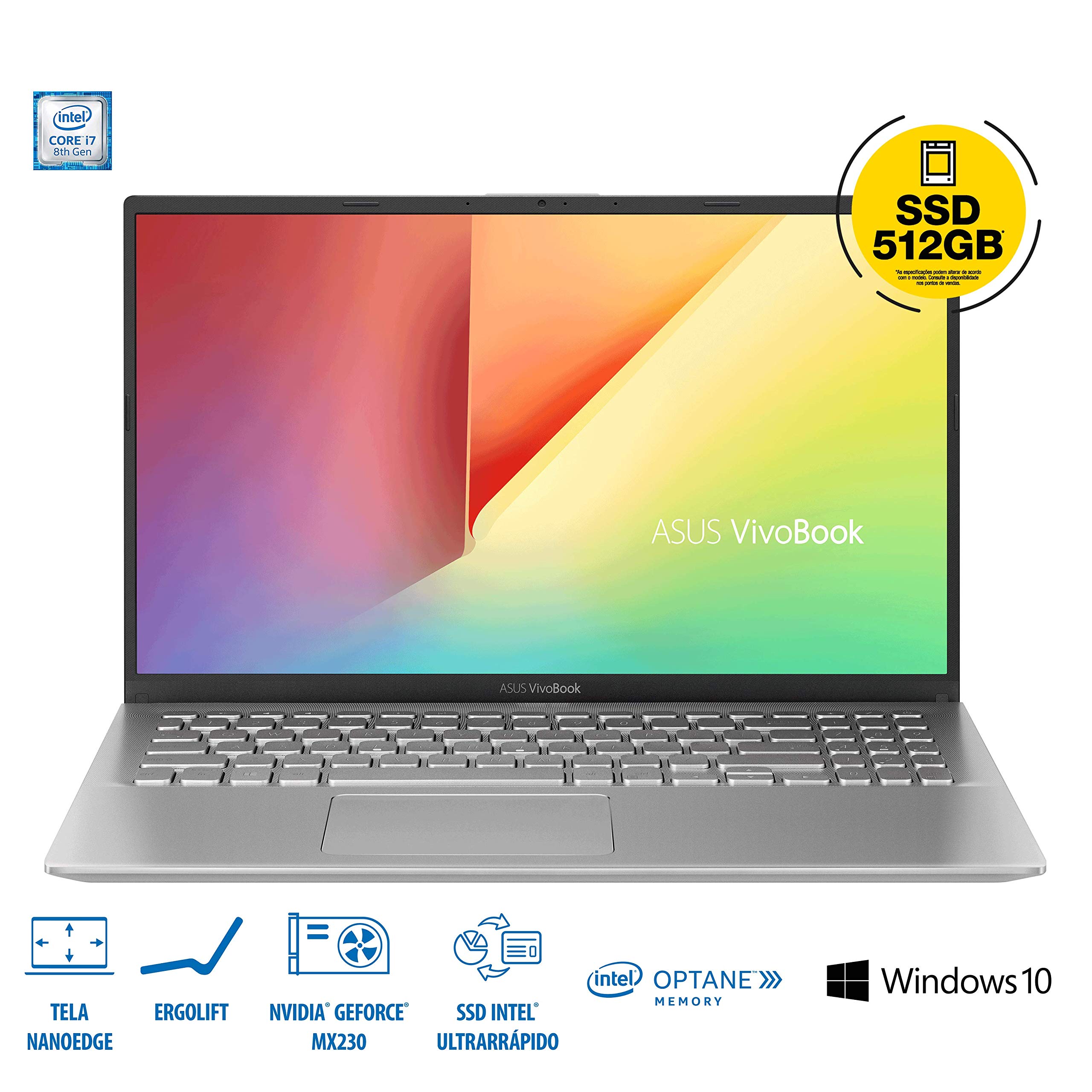 Notebook ASUS VivoBook X512FJ-EJ553T - CORE I7 / 8 GB/SSD 512GB +